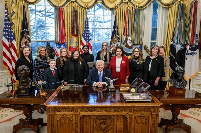 President Trump awarded NFRW Americanism Award, December 16, 2025
